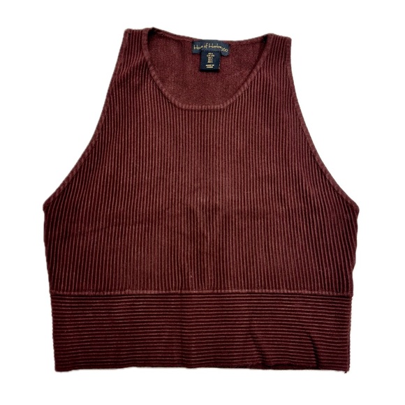 House of Harlow 1960 Brown Ribbed Tank Top Large - Picture 2 of 7